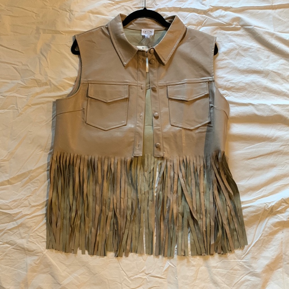 Fringe Leather Buttondown